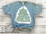 Merry Vibes Only Bleach Tee