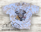 Highland Cow Floral Tee