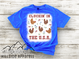 Cluckin In The USA Bleach Tee