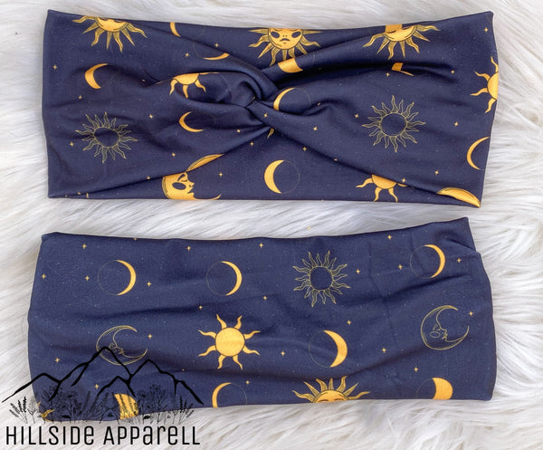 Sun And Moon Adult Twisted Headband