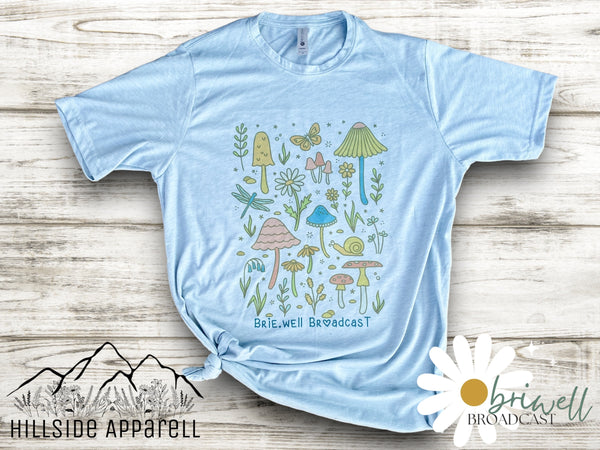 Mushrooms & Flowers Tee (Brie.Well