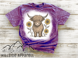 Highland Cow Sunflower Tee