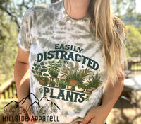 Easily Distracted By Plants Tye Dye Hoodie/Tee/Tank