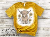Highland Cow Sunflower Tee