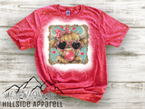 Highland Cow Valentines Bleach Tee