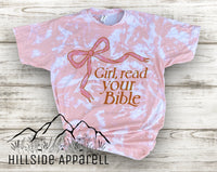 Girl Read Your Bible Pink Tee
