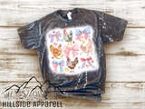Patriotic Chickens & Bows Bleach Tee