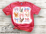 Patriotic Chickens & Bows Bleach Tee