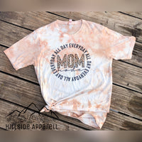 Mom Mode Tan Tye Dye Tee