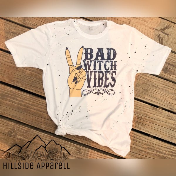 Bad Witch Vibes Paint Splatter T-Shirt ~ White