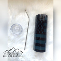 Black American Flag Tumbler