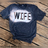 Wife, Cheetah & Black Bleach Tee