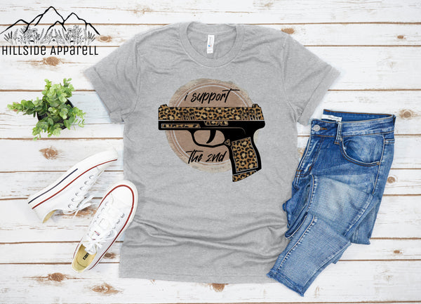 I Support The 2nd Cheetah Handgun Tee