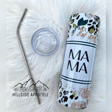 Mama Floral Leopard Cheetah Tumbler