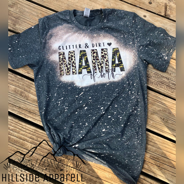 Glitter & Dirt Mama Splatter Bleach Tee