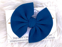 Dark Teal Hair Bow