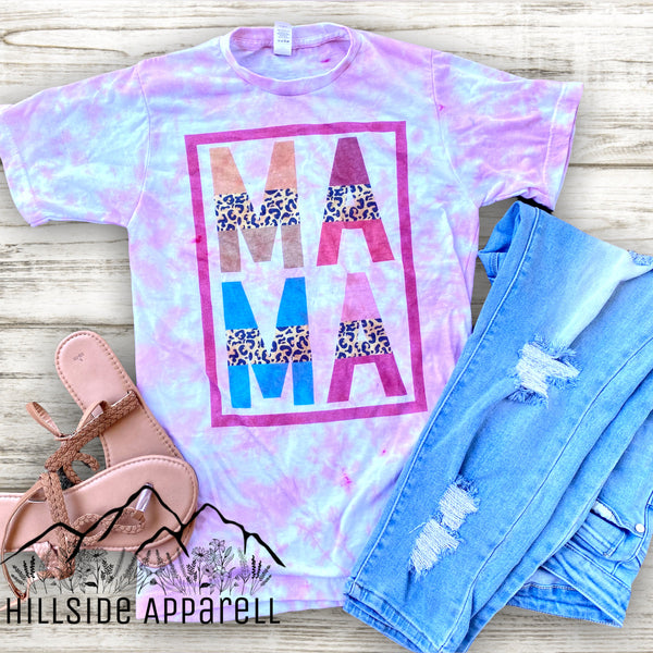 MAMA Pink Tye Dye Tee