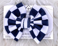 Checkered Hair Bow