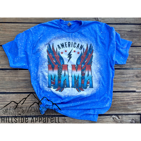 American Mama 4th of July Bleach Tee