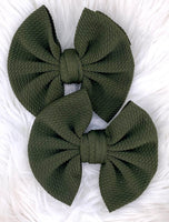 Olive Green Hair Bow