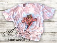 Mama Lightning Bolt Pink Bleach Tee