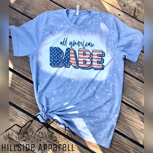 All American Babe Splatter Bleach Tee