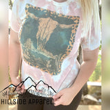 Western Longhorn Dessert Bleach Tee