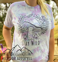 Stay Wild Mushroom Tye Dye Tee