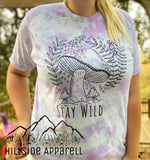 Stay Wild Mushroom Tye Dye Tee