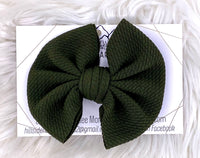 Olive Green Hair Bow