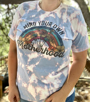 Mind Your Own Motherhood Rainbow Floral Bleach Tee