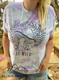 Stay Wild Mushroom Tye Dye Tee