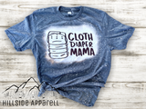 Cloth Diaper Mama,Stack Bleach Tee