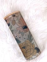 Floral Frosted Tumbler