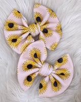 Boho Sunflower Hair Bow