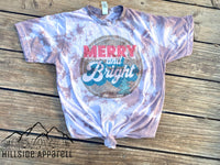 Merry & Bright Tan Tye Dye Tee