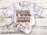 Pool Bum Pink Bleach Tee