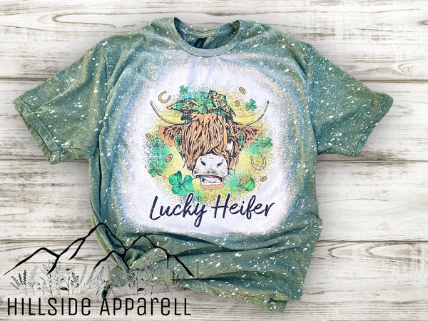 Lucky Heifer  Bleach Tee