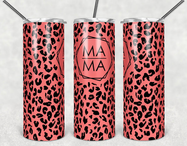 Red Cheetah Mama Tumbler