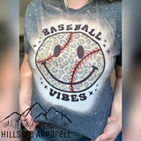 Baseball Vibes Bleach Tee