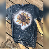 Sunflower Cheetah Splatter Bleach Tee