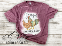 Crazy Chicken Lady Bleach Tee