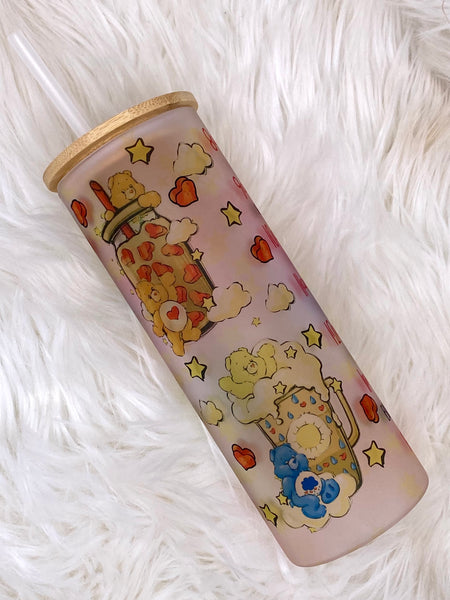 Bear Hydration Frosted Glass Tumbler