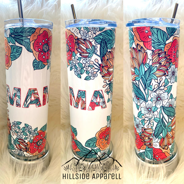 Mama Coloring Book Inspired Tumbler