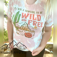 Cowgirl Wild & Free Bleach Tee