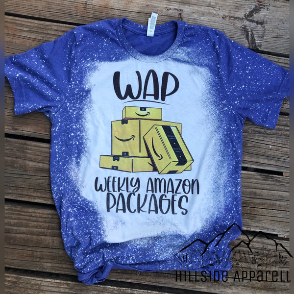 WAP Weekly Amazon Packages Splatter Bleach Tee