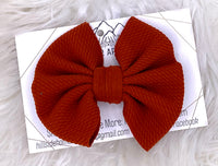 Burnt Orange Hair Bow