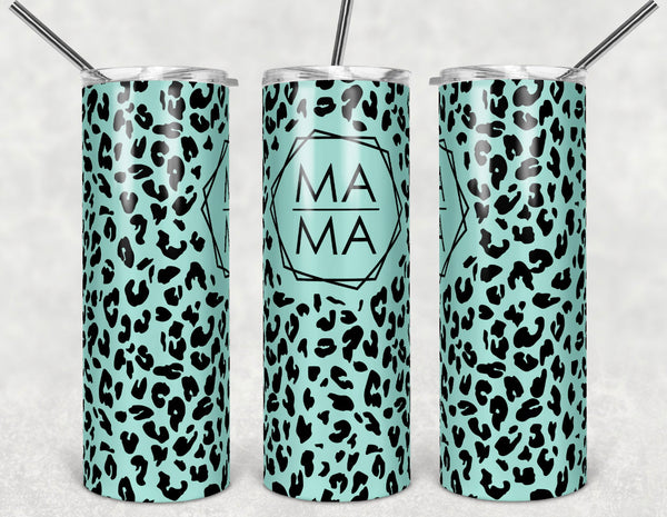 Mint Cheetah Mama Tumbler