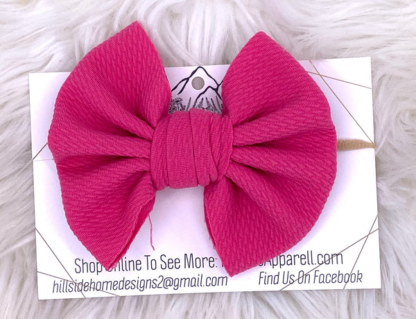 Hot Pink Hair Bow