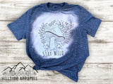 Stay Wild Mushroom Bleach Tee